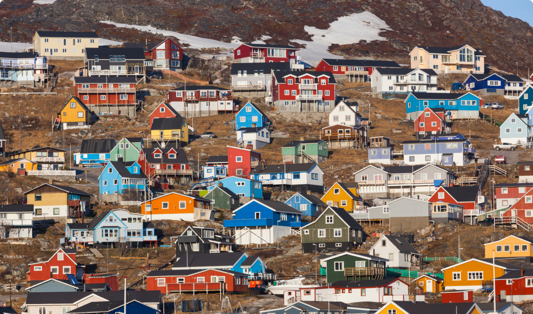 Greenland Qaqortoq Colorful Houses