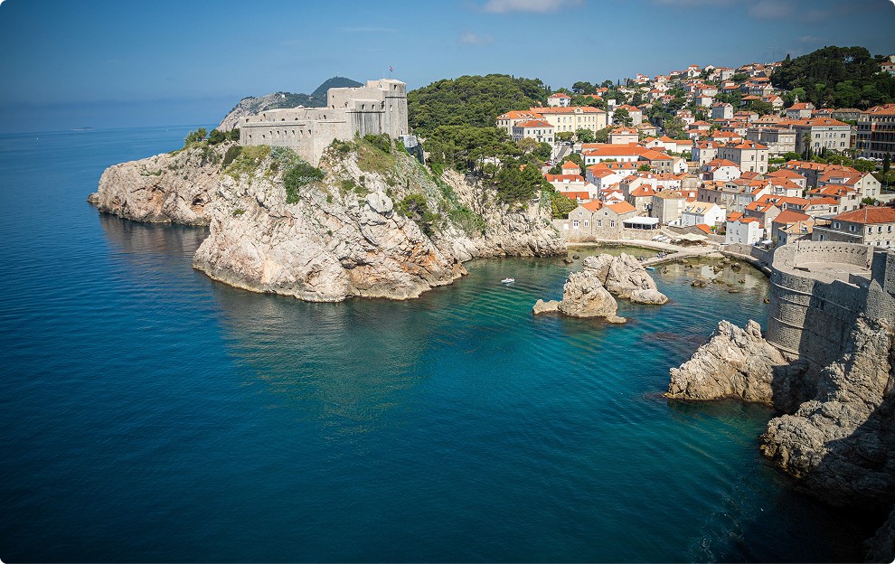 Coastline waterfront view of Dubrovnik