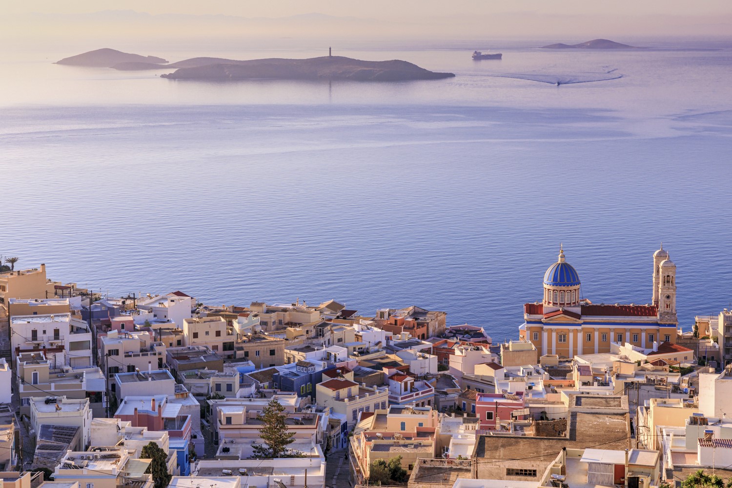 Coastline view of Syros