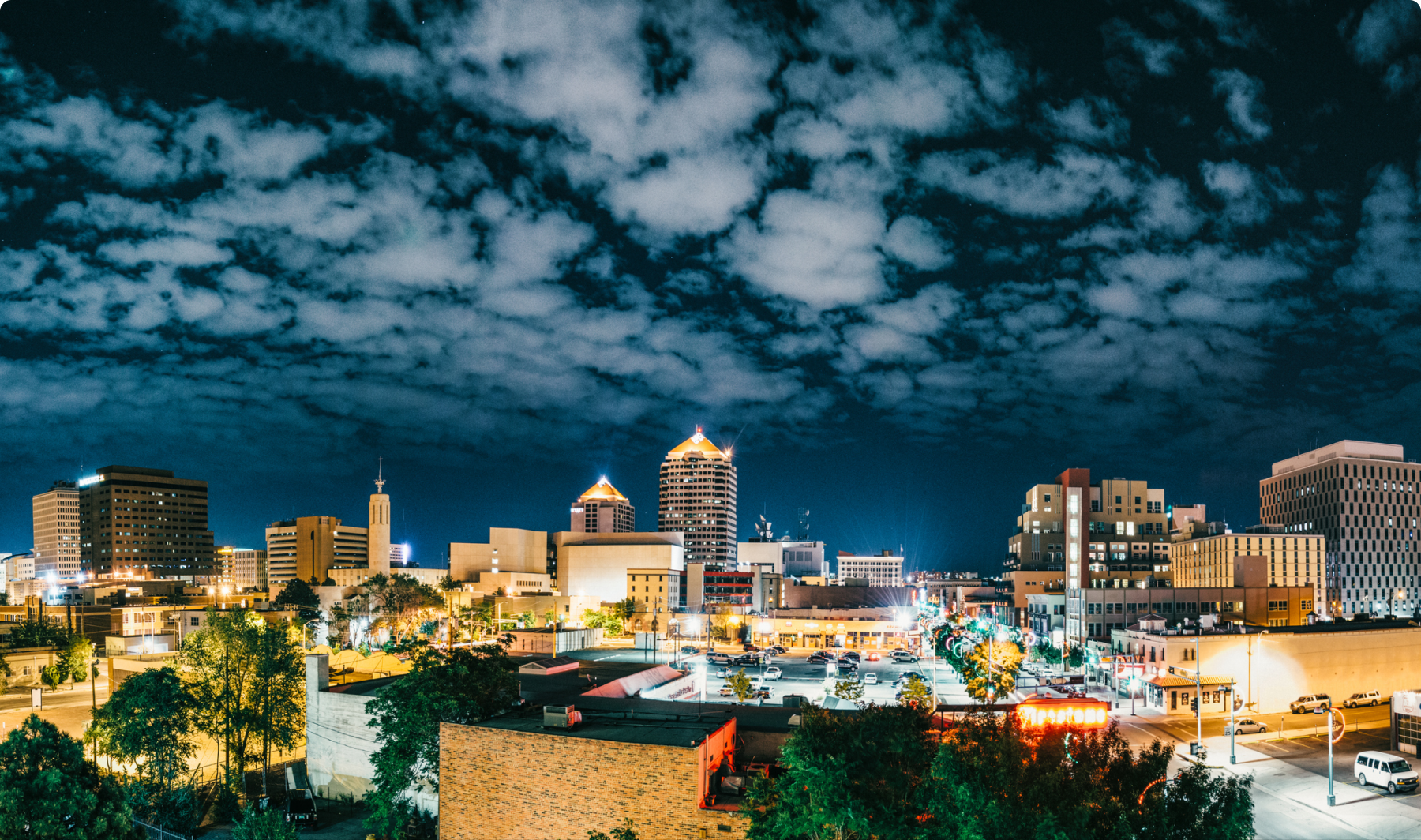 Usa Albuquerque Skyline Night